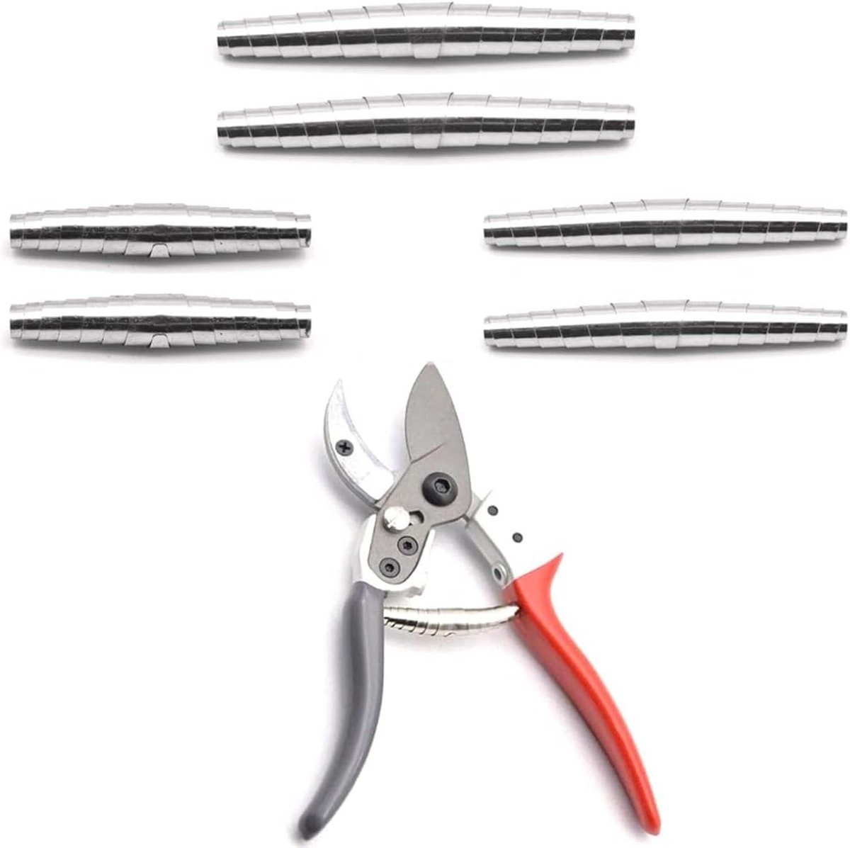6 stuks roestvrijstalen snoeischaarveren set 6 cm 7 cm 8 cm met spiraalveer voor betere grip en elasticiteit