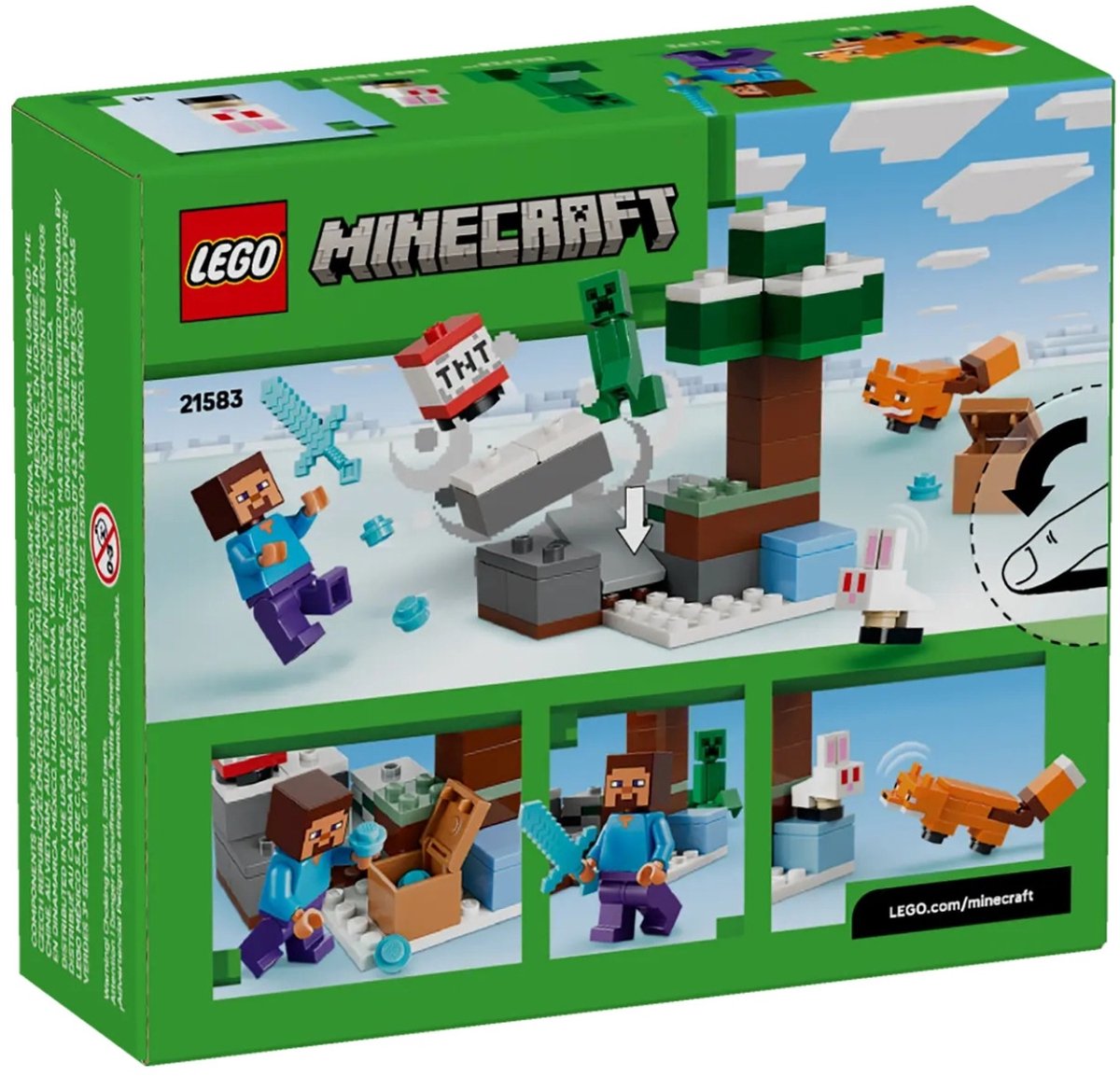 LEGO Minecraft Steve's Taiga-Avontuur Videogame Bouwpakket voor Kinderen - 21583 — afbeelding 17