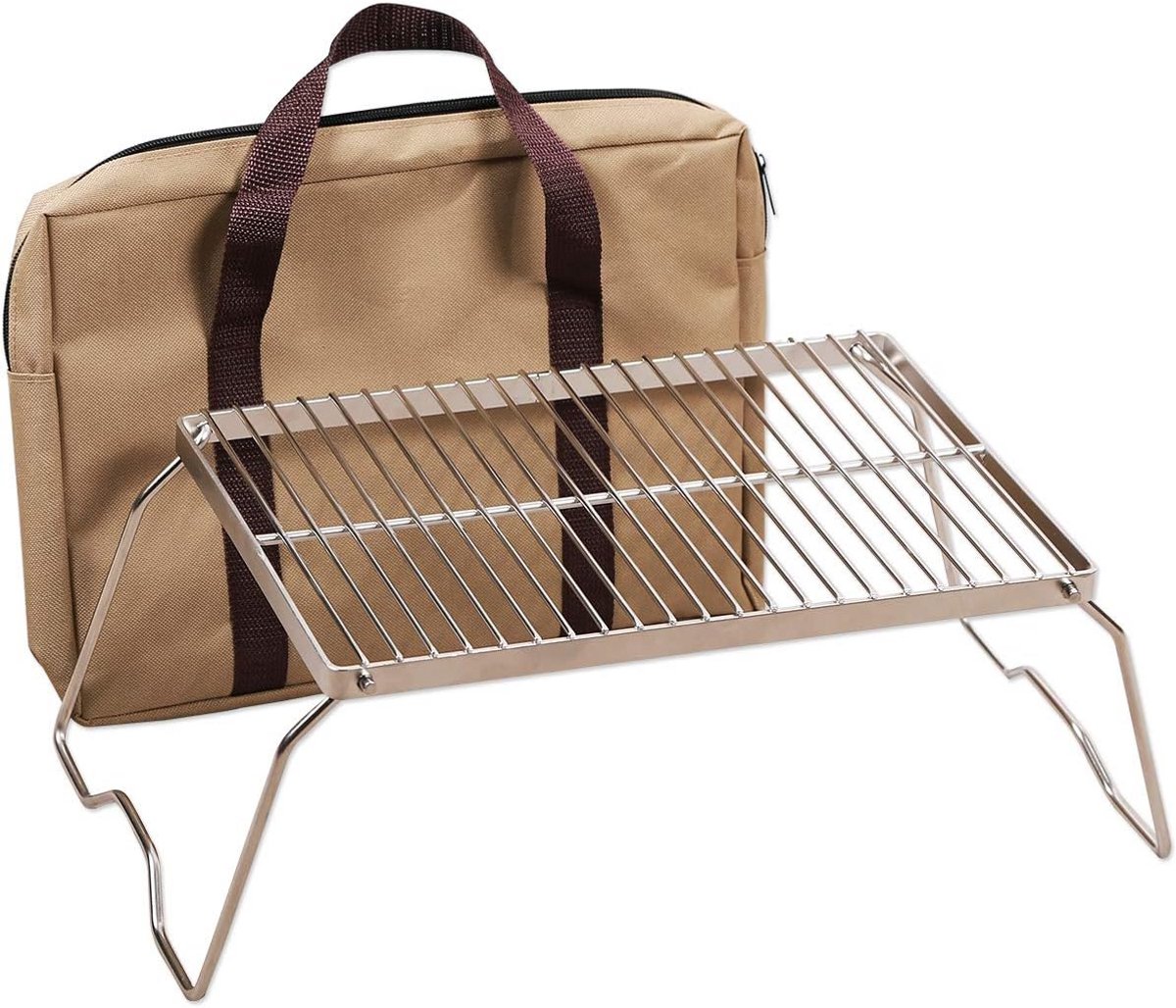 Inklapbare BBQ Grill RVS 304 - Draagbaar & Heavy Duty - Inclusief Draagtas