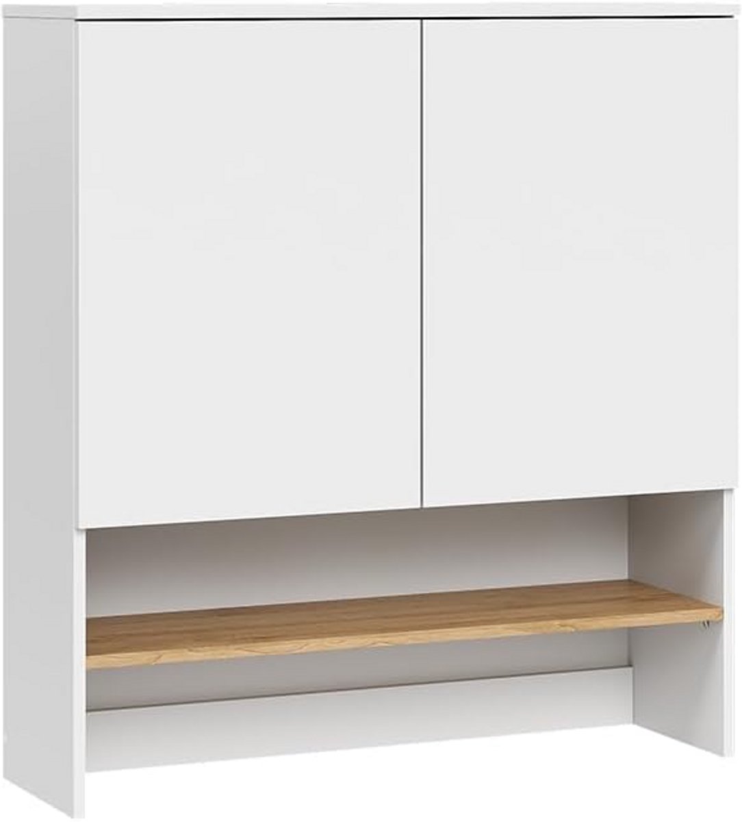 Wasmachinekast Opbouw Wit/Artisan Hoogwaardige Badkamerkast 93.5 x 100.3 cm