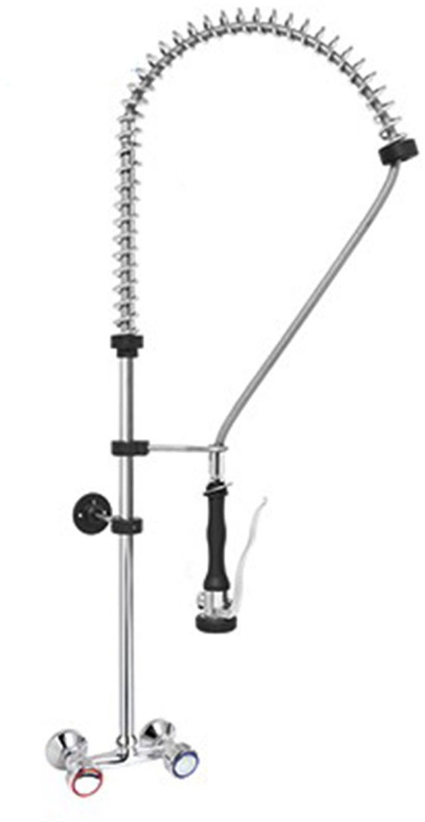Monolith® - Professionele Horeca kraan - Voorspoeldouche - mengkraan - RVS / INOX spoelkraan - 38x23x101 cm (DxBxH) - 5 kg - 6807