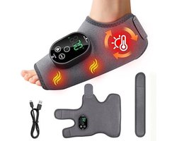 3-in-1 elektrische voetmassager - Massageapparaat - 3000mAh-batterij - bevordert bloedsomloop - 3 standen en 6 warmteniveaus - geschikt voor enkels, hielen, voetzolen en wreef.