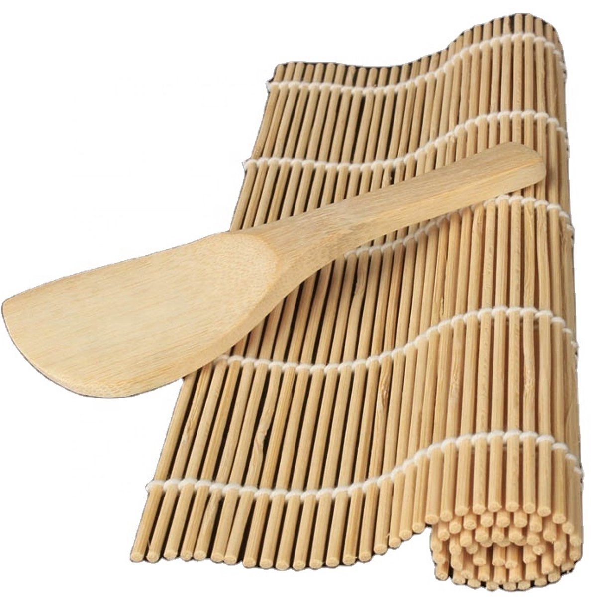 Sushi maker - Sushi mat - Sushi rollen - Rolmat - Roller - Bamboe - Japanse sushi maken - Inclusief rijstlepel - Jonyx