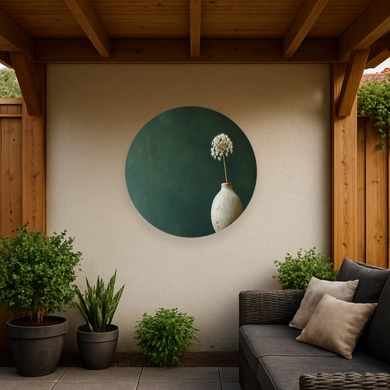 Bloemscherm – modern – design – Dibond muurcirkel – 60x60 cm