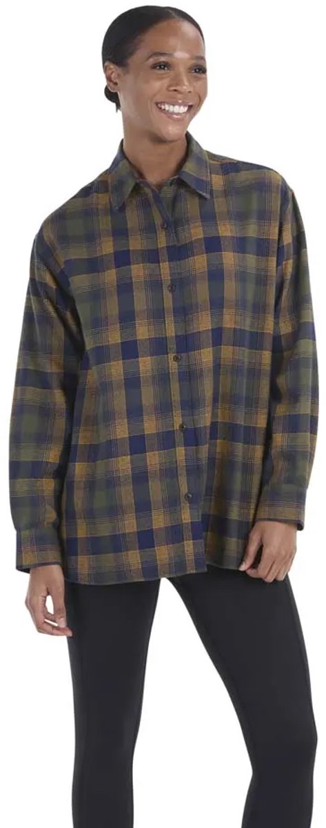 Marmot Fairfax Lightweight Relaxed Flannel Overhemd Met Lange Mouwen Bruin S Vrouw
