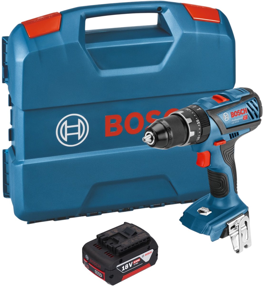Bosch GSB 18V-28 Professional accu-klopboormachine 18 V 63 Nm + L-koffer - zonder accu, zonder oplader