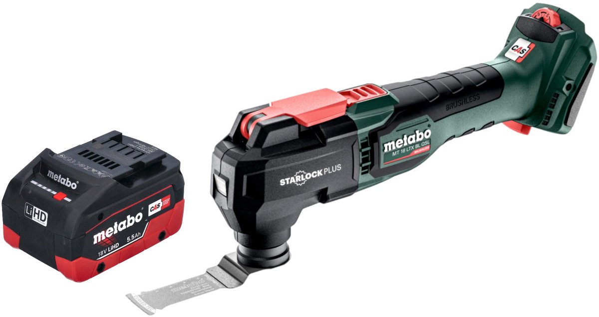 Metabo MT 18 LTX BL QSL accu multitool 18 V Brushless Starlock Plus + 1x LiHD accu 5,5 Ah - zonder oplader