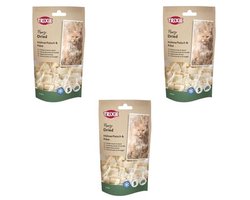 Bevroren Droog Kippenvlees en Kaas Snack voor Katten | 3-Pack | Geschikt voor Voedselallergieën | 50g