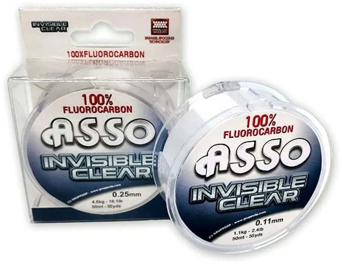 Asso Invisible 50 M Flurocarbon Wit 0.300 mm