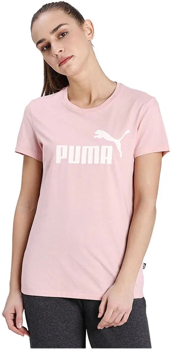 Puma Essentials Logo T-shirt Met Korte Mouwen XS Vrouw Bridal Rose