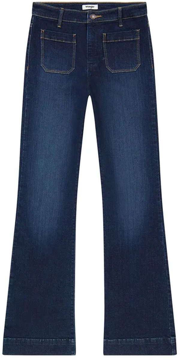 Wrangler 112351028 Flare Spijkerbroek 26 34 Vrouw Darkly Wash