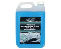 Protecton Ruitensproeiervloeistof - Kant & Klaar - Voorkomt bevriezen tot -20° van het ruitensproeiersysteem – Met hoge concentratie ethanol - 100% vrij van Methanol - 5 Liter