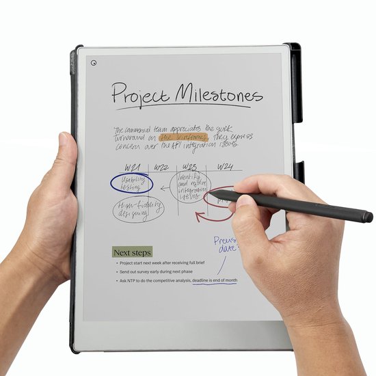 Goodline® - Hoesje geschikt voor de reMarkable Paper Pro (11,8") - Hard Cover / Slimfit Hoes / Sleepcover - Zwart van Merkloos — afbeelding 3