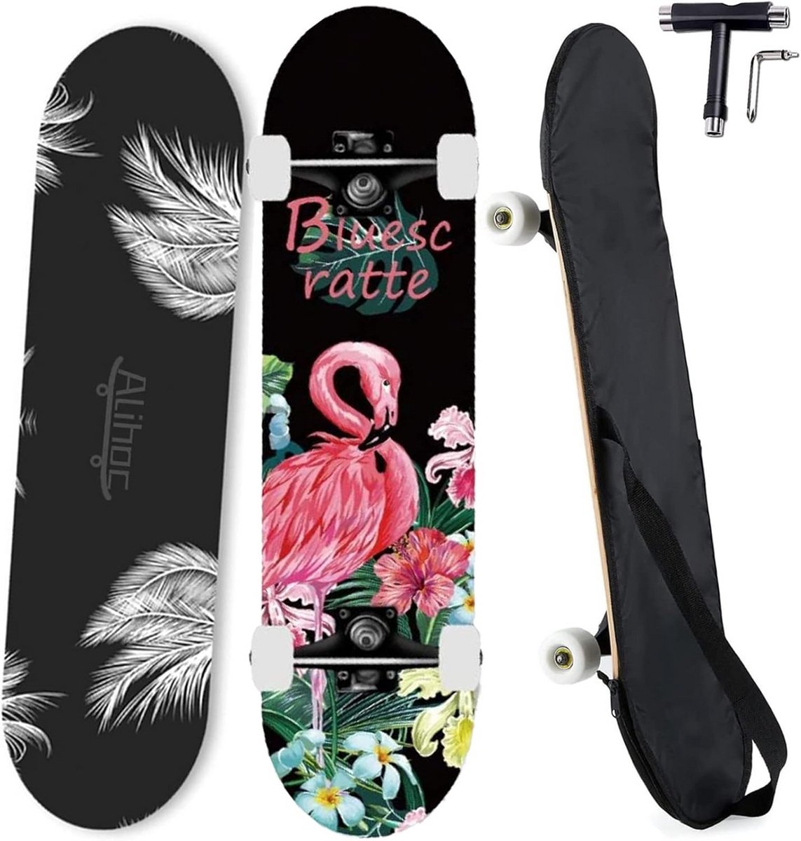 7-laags Maple Houten Skateboard Compleet voor Beginners Tieners en Volwassenen