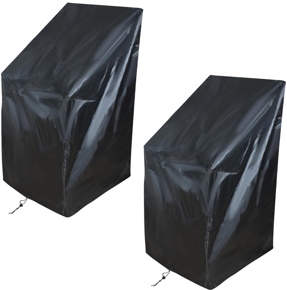 Unyqoos Waterdichte beschermhoezen voor tuinstoelen en meubelsets, set van 2 stuks Zwart