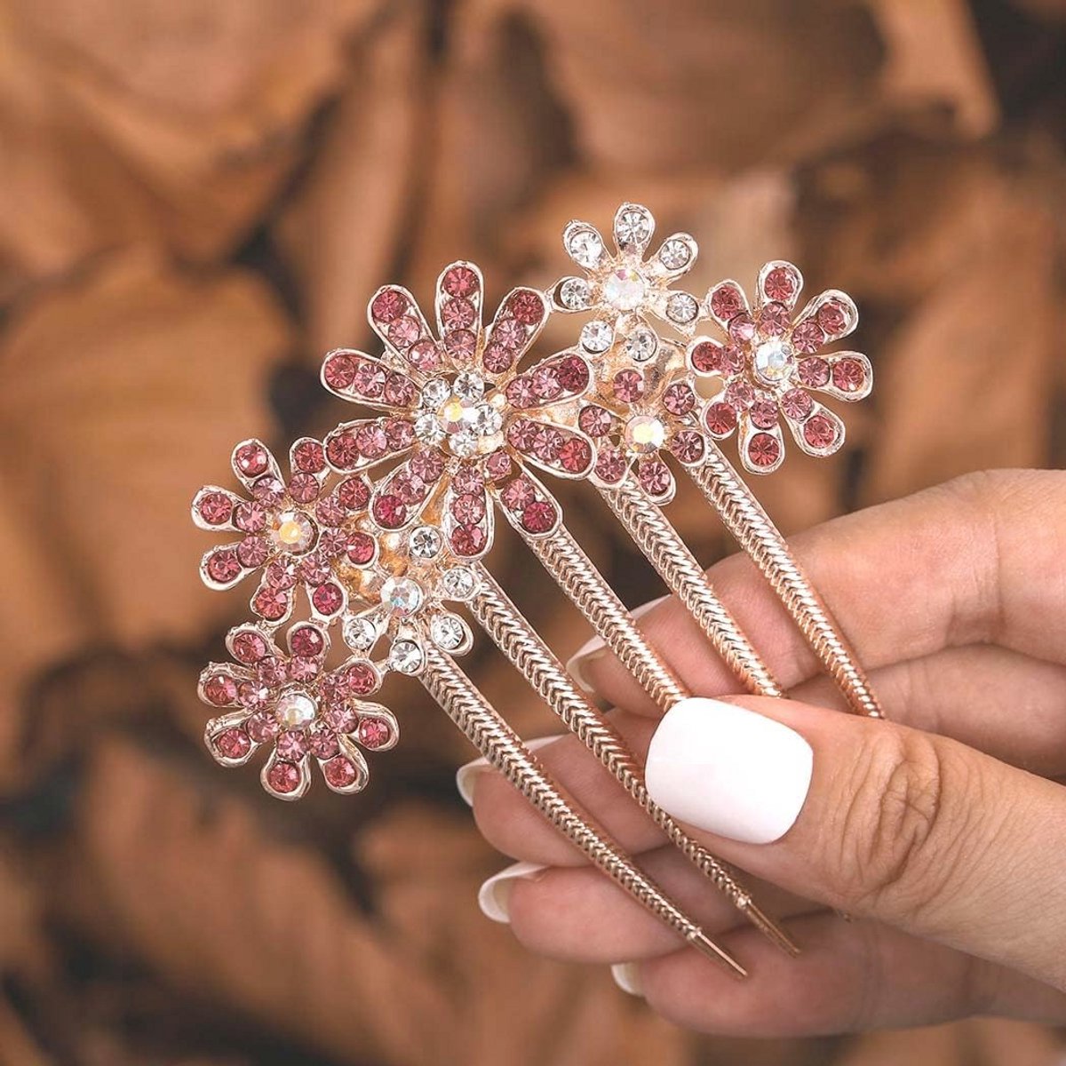 Decoratieve haarkammen met strassteentjes voor vrouwen en meisjes