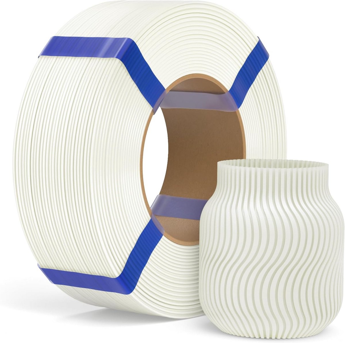 PLA Refill Filament 1.75mm Wit 1kg - 3D Printer Materiaal zonder Spoel