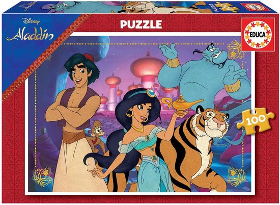 Aladdin Kinderpuzzel 100 Stukjes - Educatieve Puzzels voor Kinderen vanaf 6 Jaar