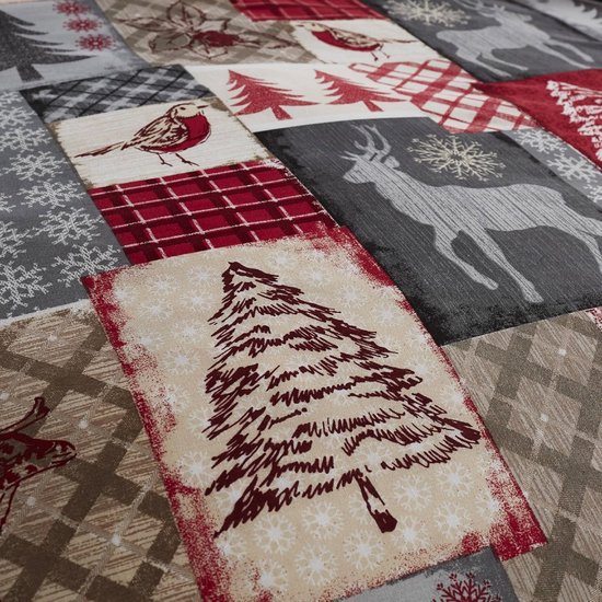 Omkeerbaar kerst-dekbedovertrek 200x200 cm van 100% geborsteld katoen voor tweepersoonsbed van Merkloos — afbeelding 2