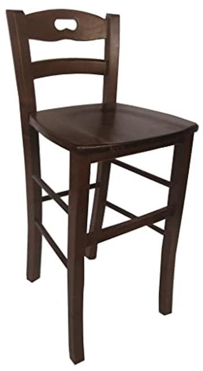 Massief Houten Snackkruk met Rugleuning - Hoogte 67 cm