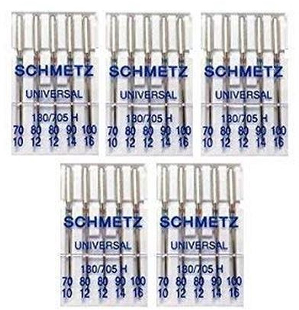 Universele Naaimachine Naalden Set 25 Stuks - Diverse Maten 70/10, 80/12, 90/14, 100/16