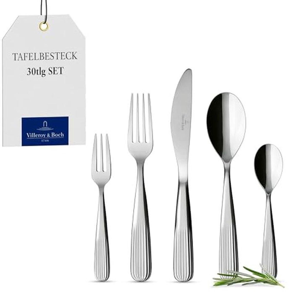 Villeroy & Boch Rose Garden Table Cutlery, 6 People, 30 Pcs.