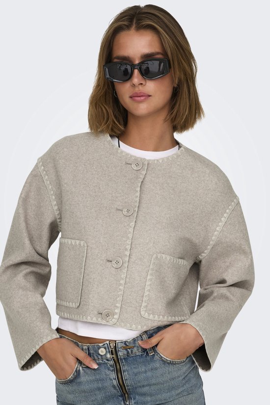Only Blazer Onlelba Life Scallop Edge Jacket Ot 15337586 Simply Taupe/moonbeam Dames Maat - M