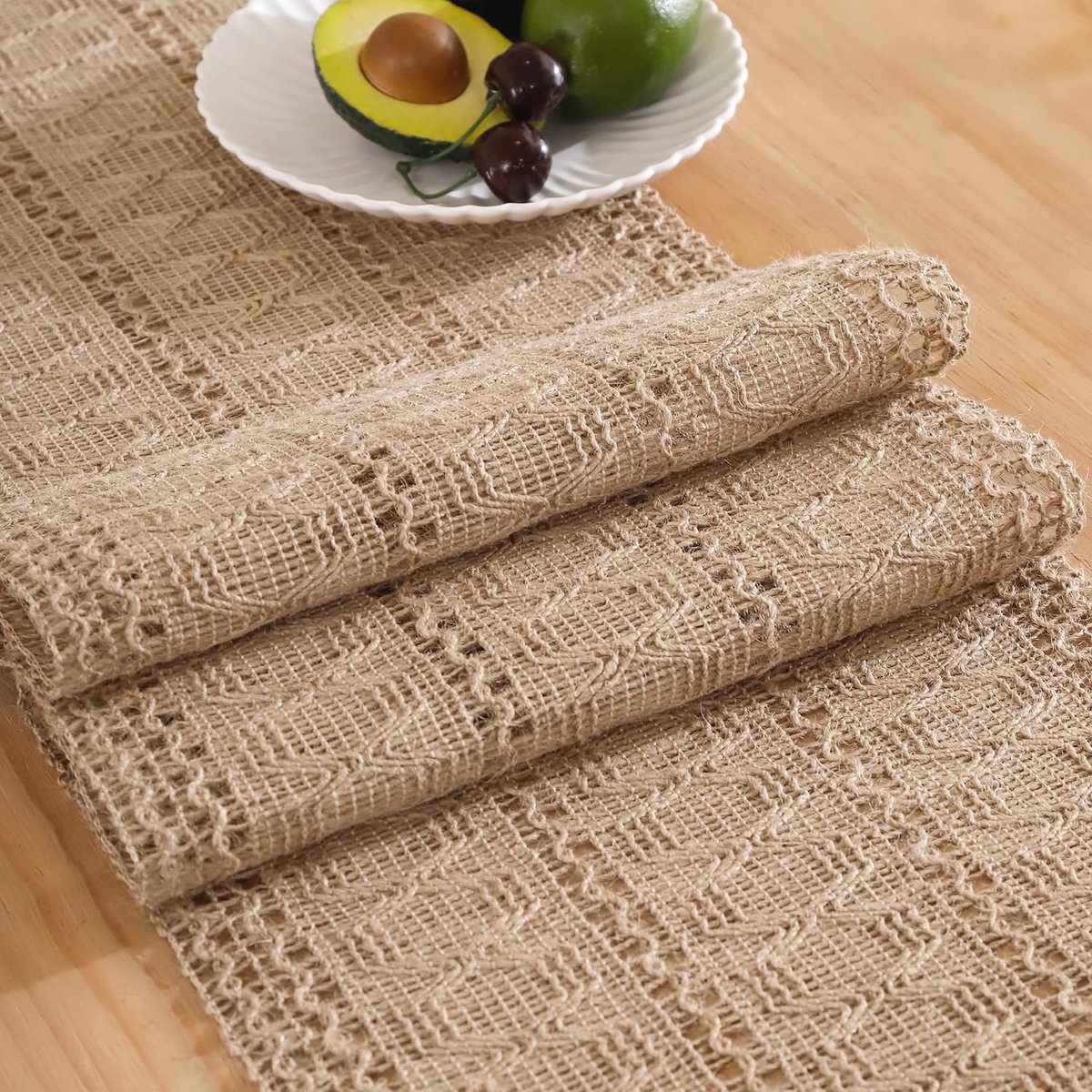Rustieke Tafelloper Jute 30 x 140 cm – Boho Tafeldecoratie voor Bruiloften en Feesten