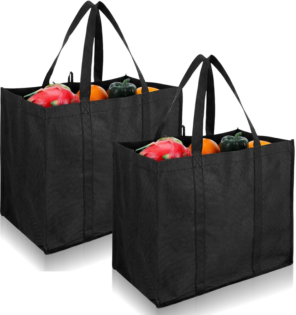 IMPERATORIS® Boodschappentas - Opvouwbare Tas - Herbruikbare Tasjes - Eco Shopper - Sterk en Lichtgewicht - 2 Stuks