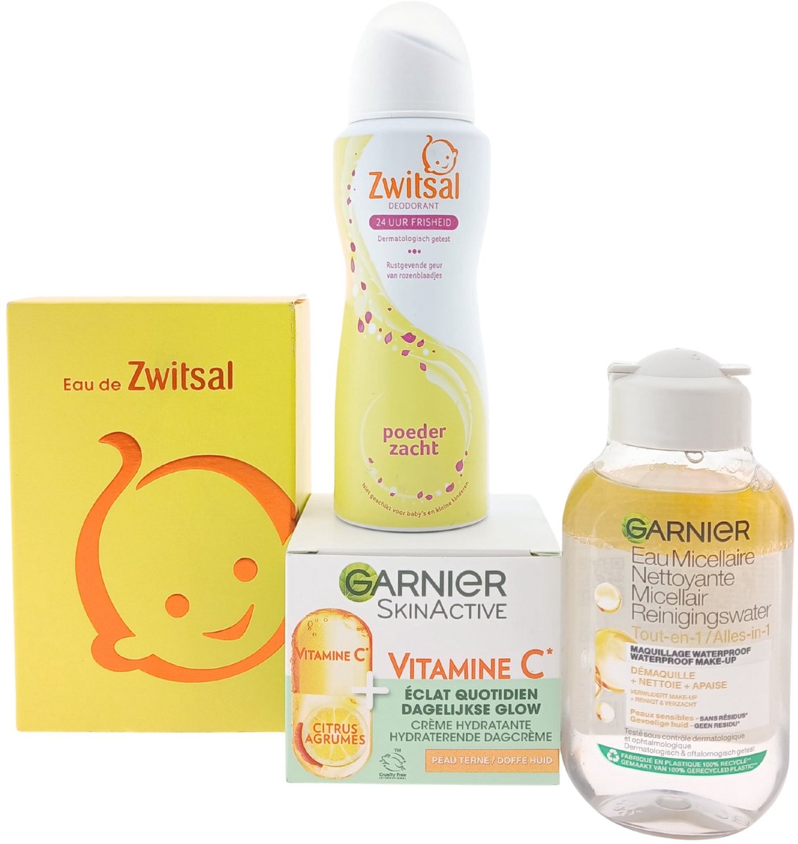 Zwitsal Eau de Zwitsal Cadeauset – 4-delig – Eau de Toilette + Deo + Dagcrème + Micellair Water – Cadeau voor haar