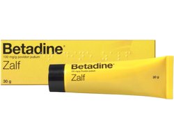 Betadine Zalf - Desinfectie en verzorging van wonden - Wondgenezing met minder littekens - Vetvrije zalf - Povidonjodium - Kindvriendelijk - 30 gram