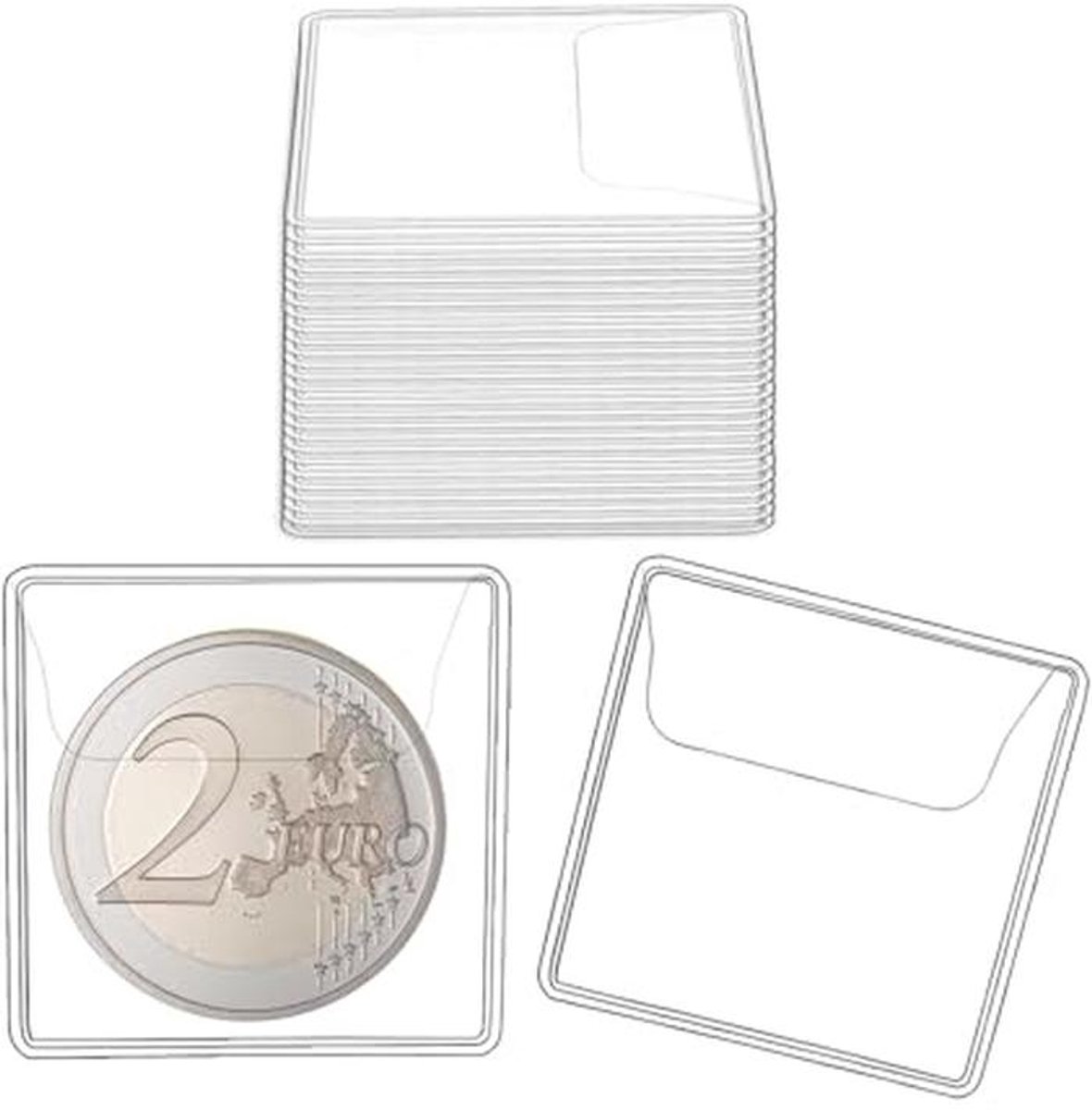 Muntcapsules voor munten en sieraden - 200 stuks - 5,5 x 5,2 cm - Ideale muntenopslag