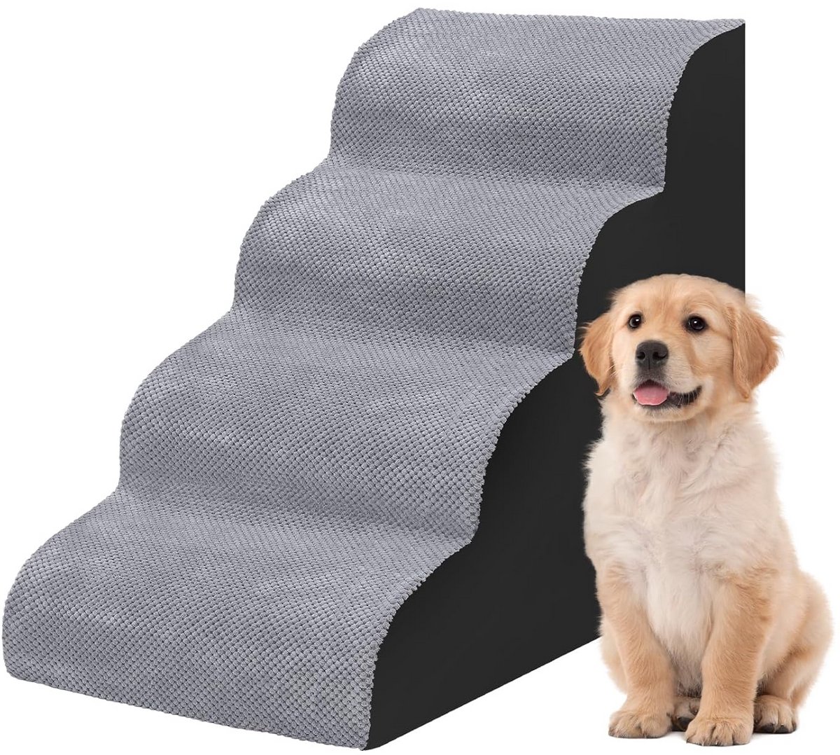 Hondentrap voor bed en bank - draagbare antislip hondentrap met wasbare hoes voor kleine en oudere honden en katten