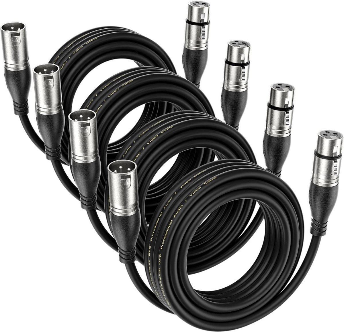Microfoonkabel 5m XLR 3-pins - Premium Symmetrische Audiokabel voor DMX en Microfoon