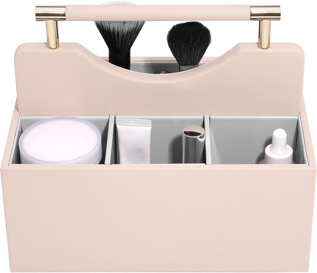 Klassieke Blush & Make-up Organizer - Stapelbare Cosmetica Opbergdoos Roze