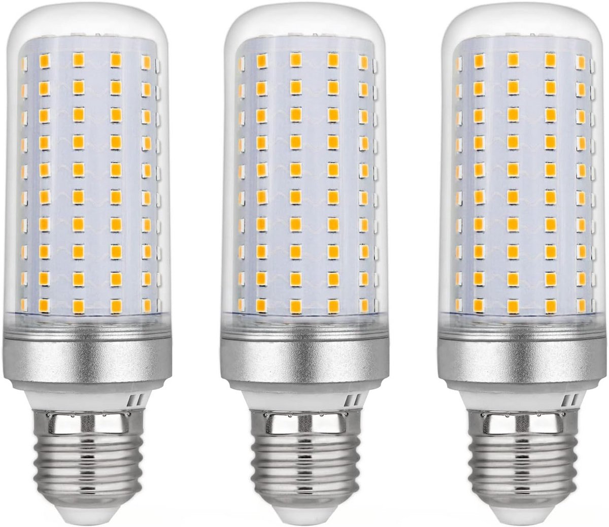 3x LED Maïslamp E27 20W Warm Wit 3000K Non-Dimmable 2200LM voor Huisverlichting