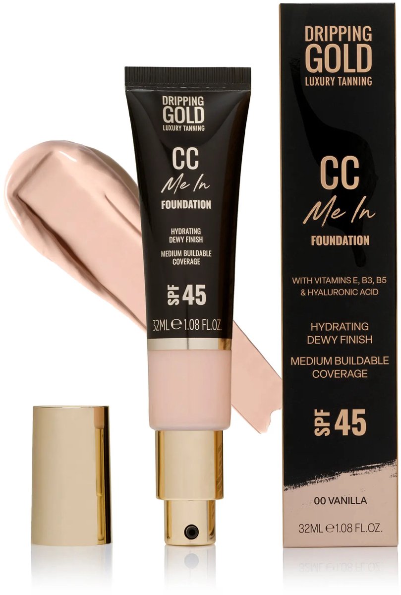 Dripping Gold | CC Me In Foundation 00 Vanilla - 32ml - SPF45 - Vegan