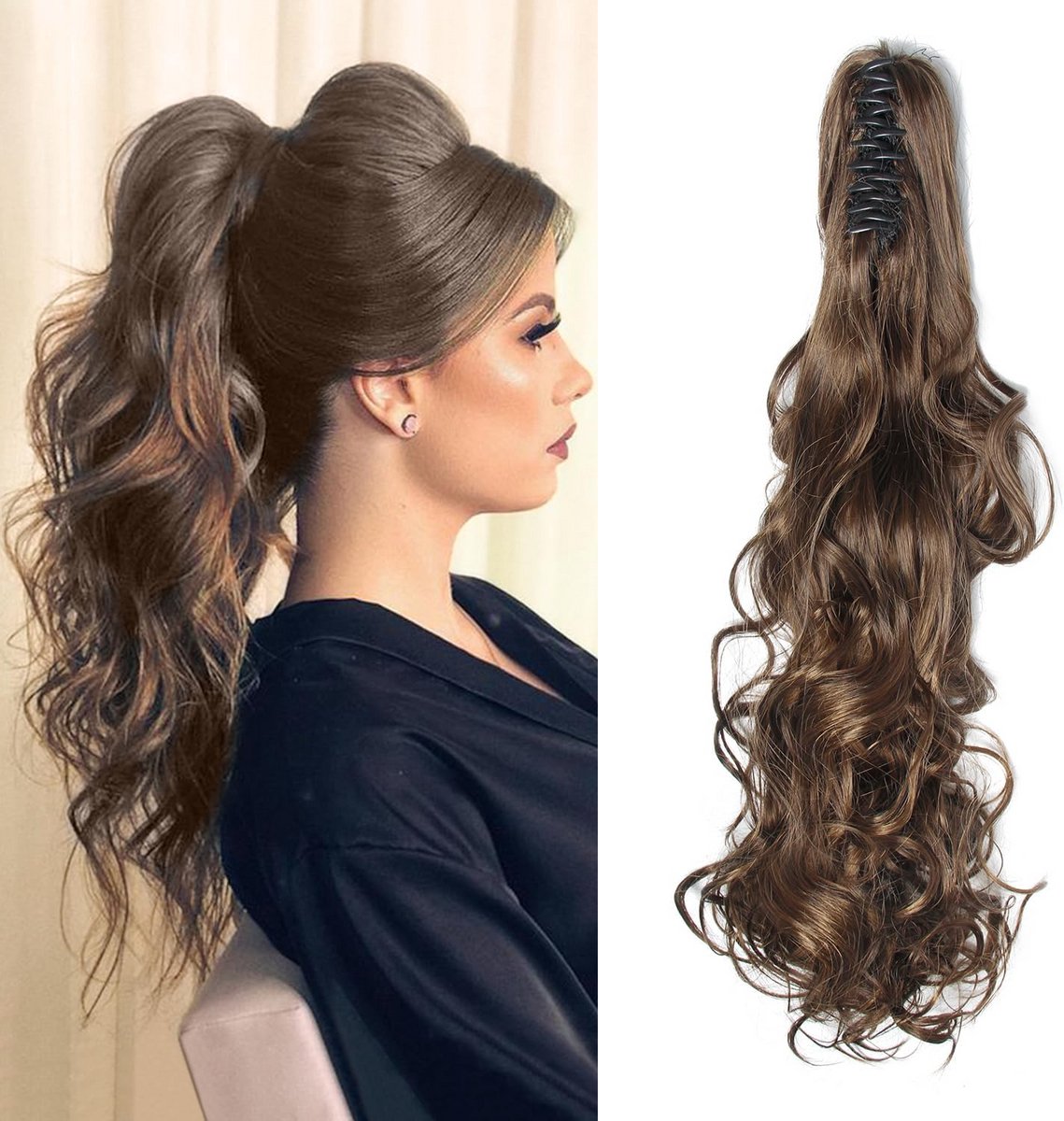 24 Inch Ponytail Extension - Lang Golvend Haarstuk voor Vrouwen