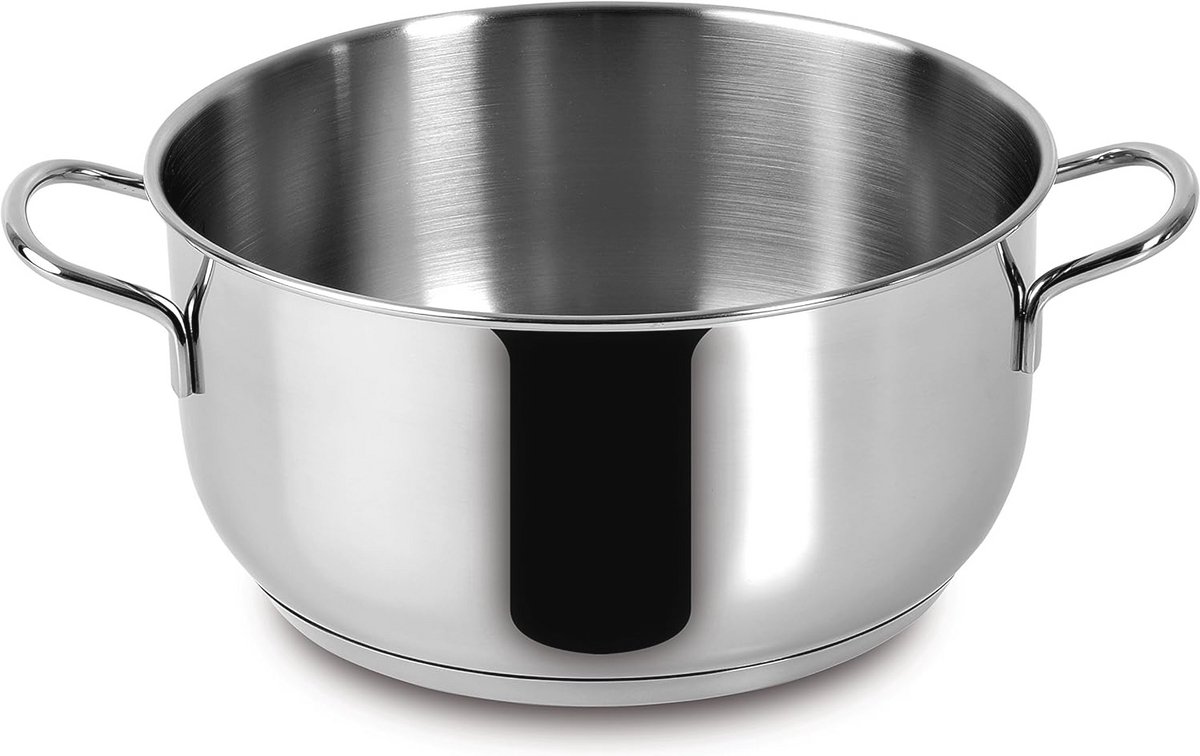 Diepe stalen braadpan 18 cm met perfecte warmteverdeling