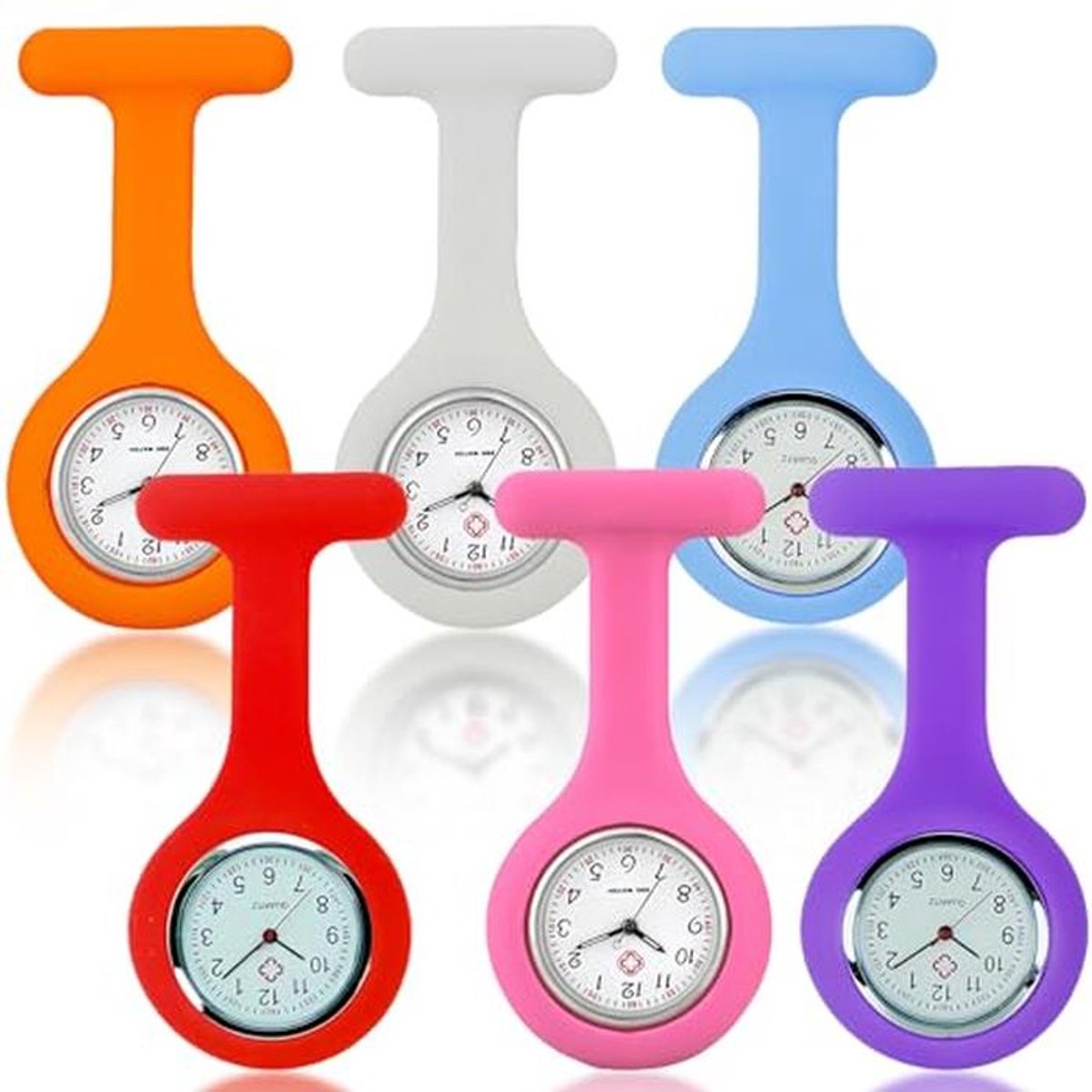 6 Stuks Verpleegsterhorloges - Zusterhorloge met Clip en Quartz Uurwerk