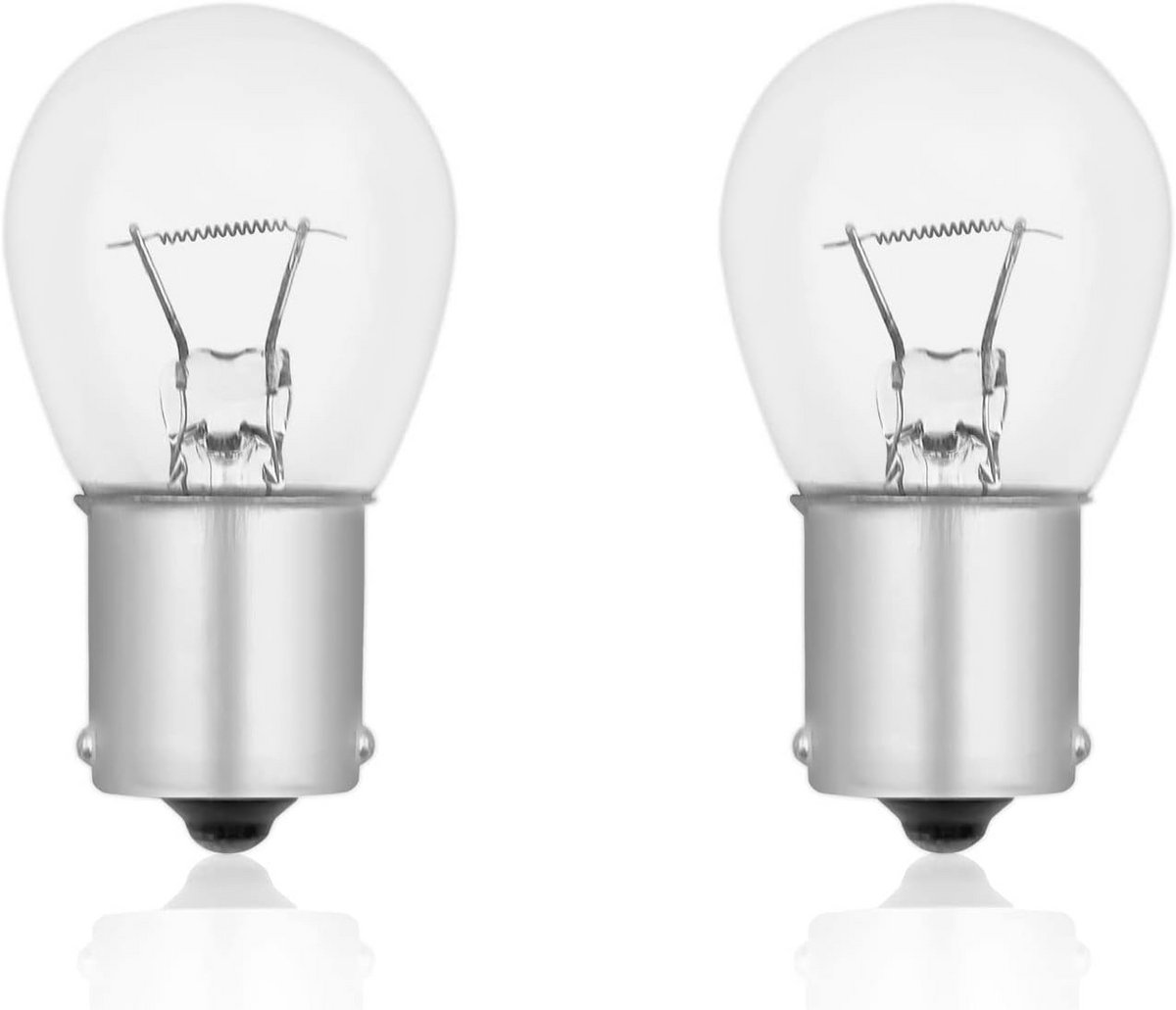 Dimbare Gloeilampen BA15s - 2 stuks, 18W, 32V, Warmwit 2700K, 100 Lumen, S25 Standaardvorm