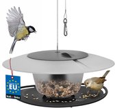 KOTARBAU Mangeoire Oiseaux à Suspendre - Plastique - 30x12,2 cm - Noir