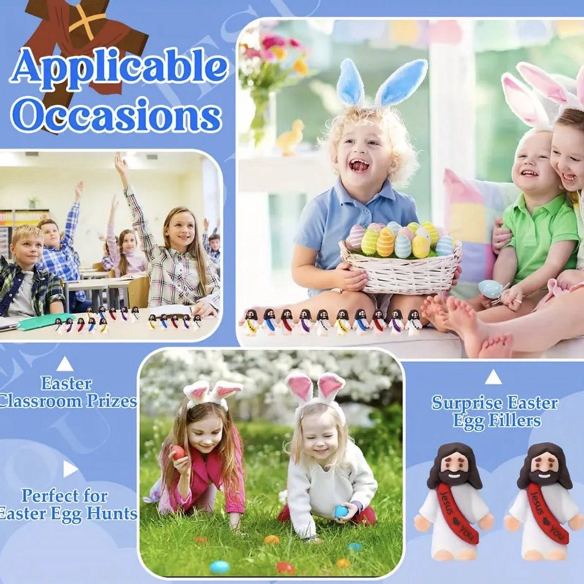 15 Mini Jezus Figuren – Unicorn Geschenkdoos voor Pasen en Kerst — cadeau in Spellen & Speelgoed - foto 4