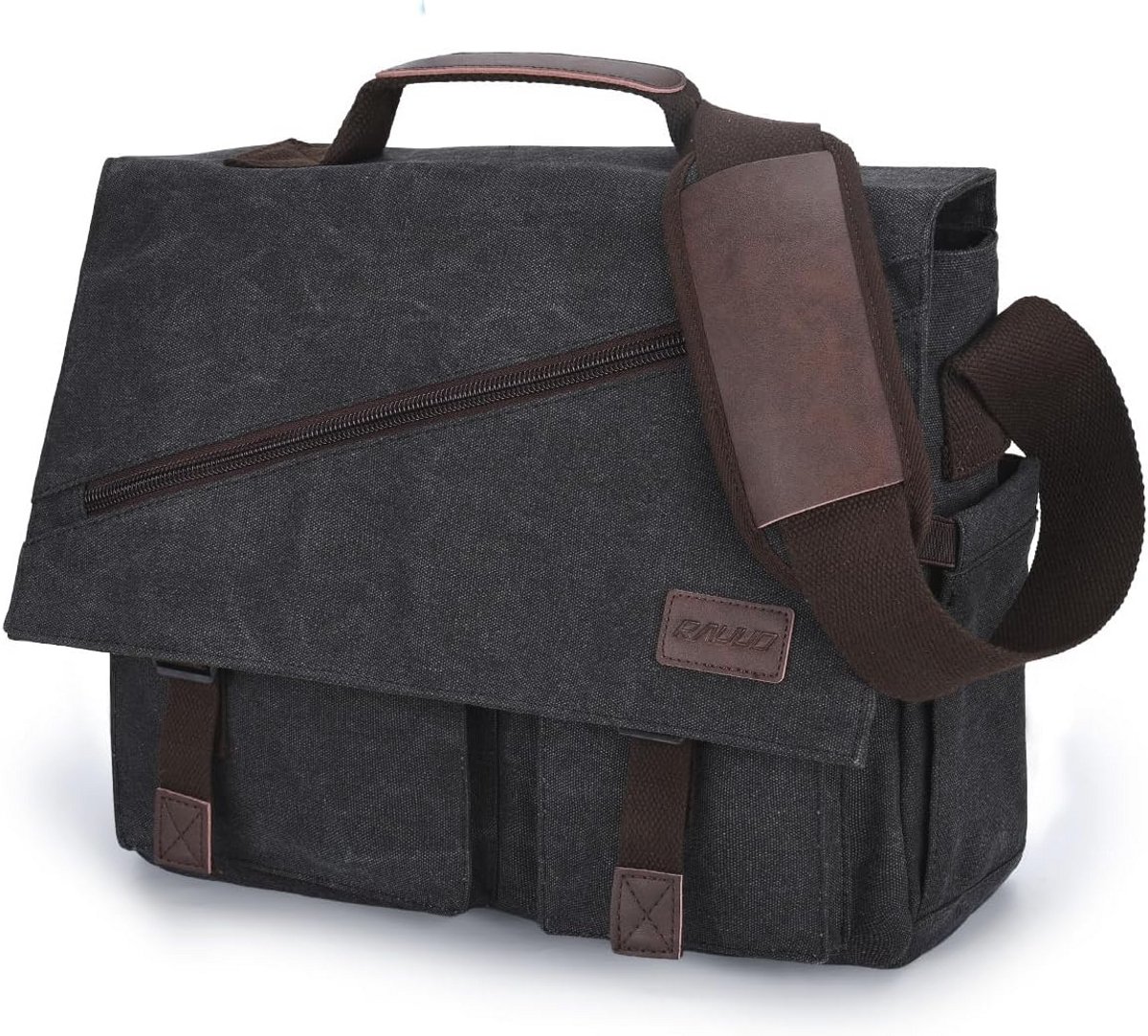 Heren Waterbestendige Canvas Schoudertas voor Laptops tot 17 Inch