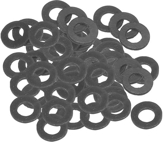 Rubberen Sluitringen Set Van 120 Stuks 5 Mm Id 12 Mm Od 1 Mm Dik 