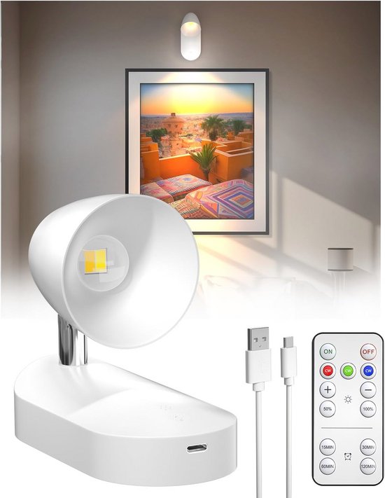 Je Huis Magnetische LED Wandlamp - Oplaadbare 360° Leeslamp met Touch Je Huis Magnetische LED Wandlamp - Oplaadbare 360° Leeslamp met Touch