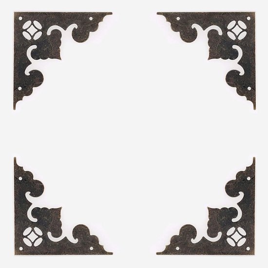 Vintage hoekbeschermers, decoratieve dooshoeken, meubelhoekbeschermers, houten kist randbeschermer bumpers meubelhoekbeschermer 30 x 30 x 30 mm bronskleur 12 stuks (kleur: bronskleur Vintage hoekbeschermers, decoratieve dooshoeken, meubelhoekbeschermers, houten kist randbeschermer bumpers meubelhoekbeschermer 30 x 30 x 30 mm bronskleur 12 stuks (kleur: bronskleur
