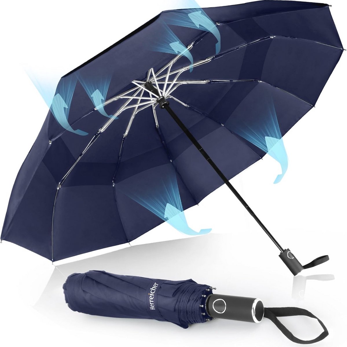 Stormvast Opvouwbare Paraplu - Lichtgewicht en Automatisch voor Heren, Dames en Kinderen