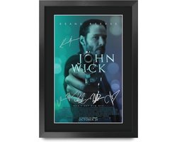 Gesigneerd Film Poster van John Wick - A3 Ingelijst voor Filmfans