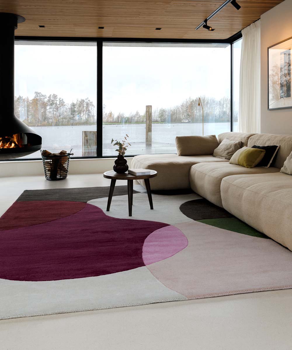 Wollen vloerkleed - Dune paars 240x340